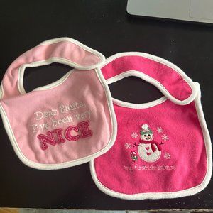 OshKosh B'gosh Christmas Baby Bibs O/S